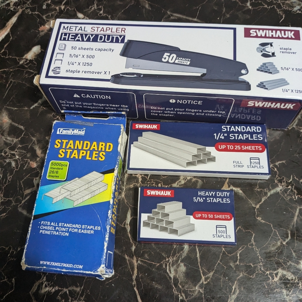 New Swihauk Heavy Duty Metal Stapler w/Staples